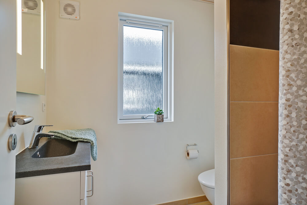 Ett av badrummen i lyxstuga nr 437