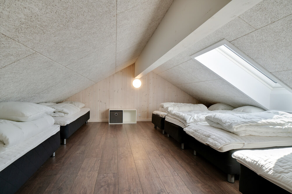 Det stora loftet i lyxstuga nr 454 för 30 personer