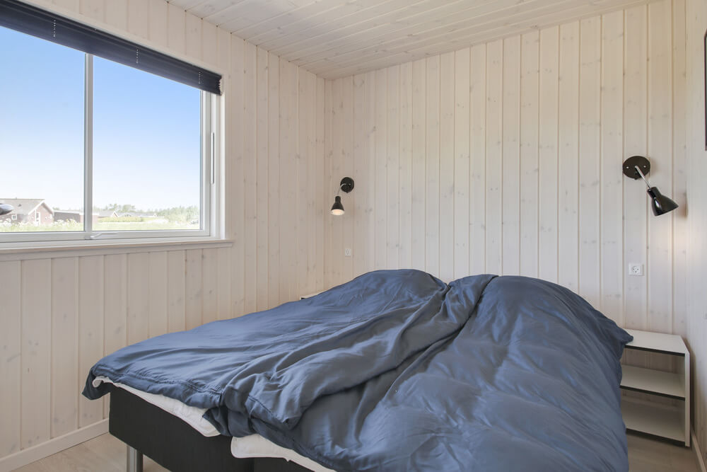 Ett av de 6 utmärkta sovrummen i lyxstuga nr 459 i Lolland/Falster/Møn.