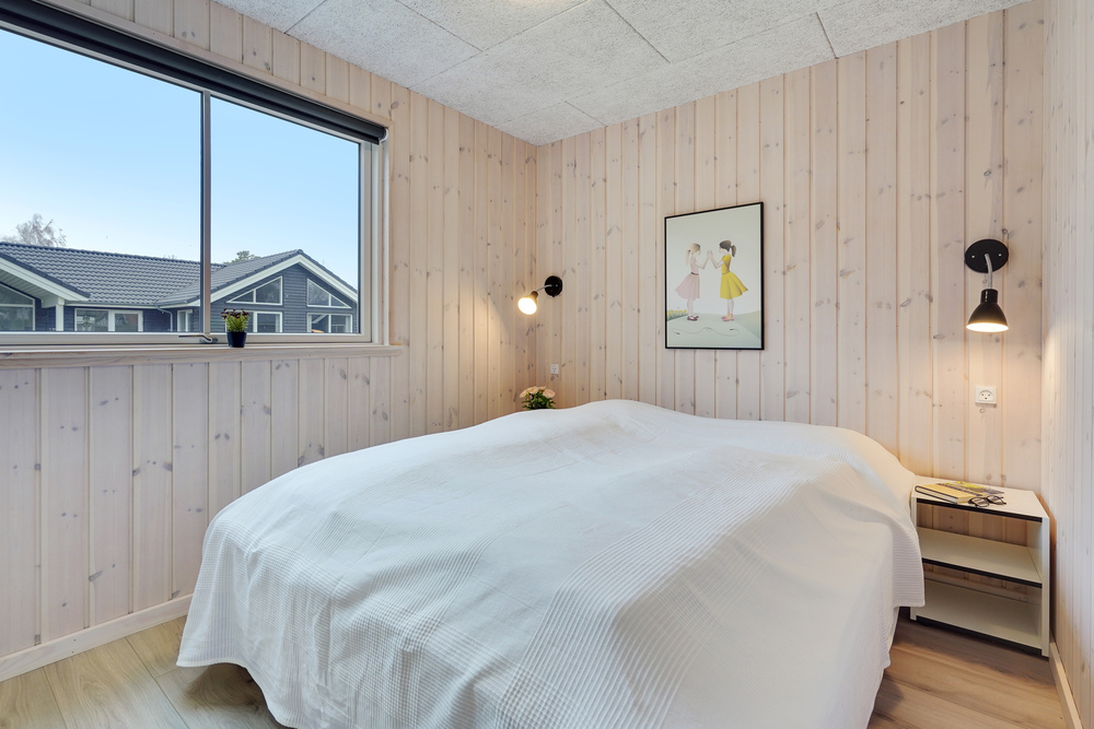 Ett av de 7 utmärkta sovrummen i lyxstuga nr 517 i Lolland/Falster/Møn.