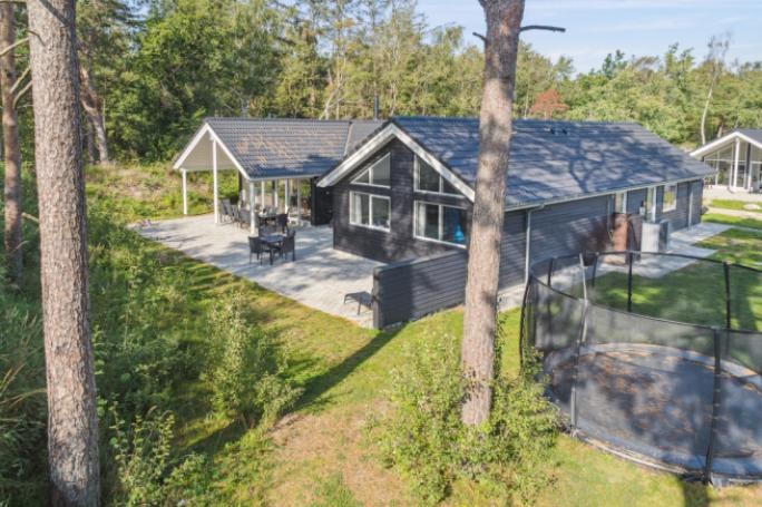 Den praktfulla poolstugan nr 517 med plats för 18 personer ligger i Lolland/Falster/Møn