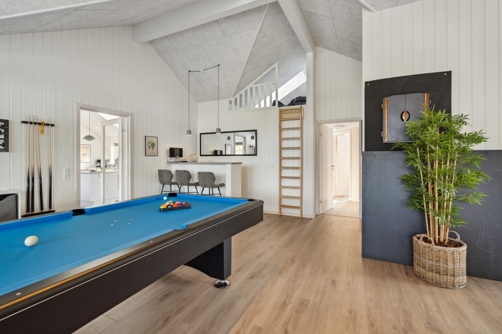 Tävla i sommarhusets aktivitetsrum när ni besöker lyxhus nr 591 i Sydjylland.