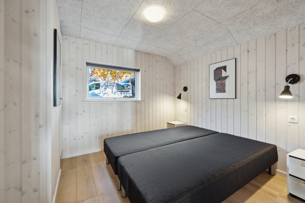 Ett av de 5 utmärkta sovrummen i lyxstuga nr 753 i Tyskland.