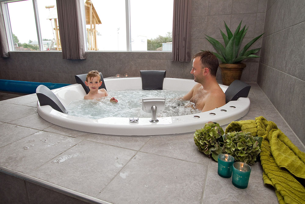 Spa-badet inbjuder till avslappning och rekreation