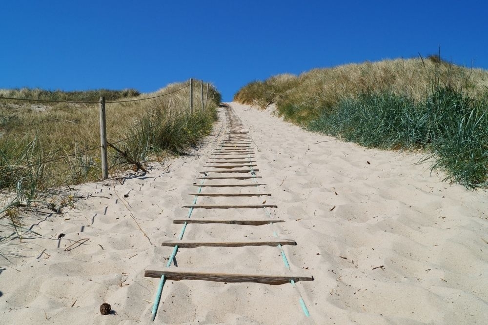 Stranden i närheten av lyxhus 292.